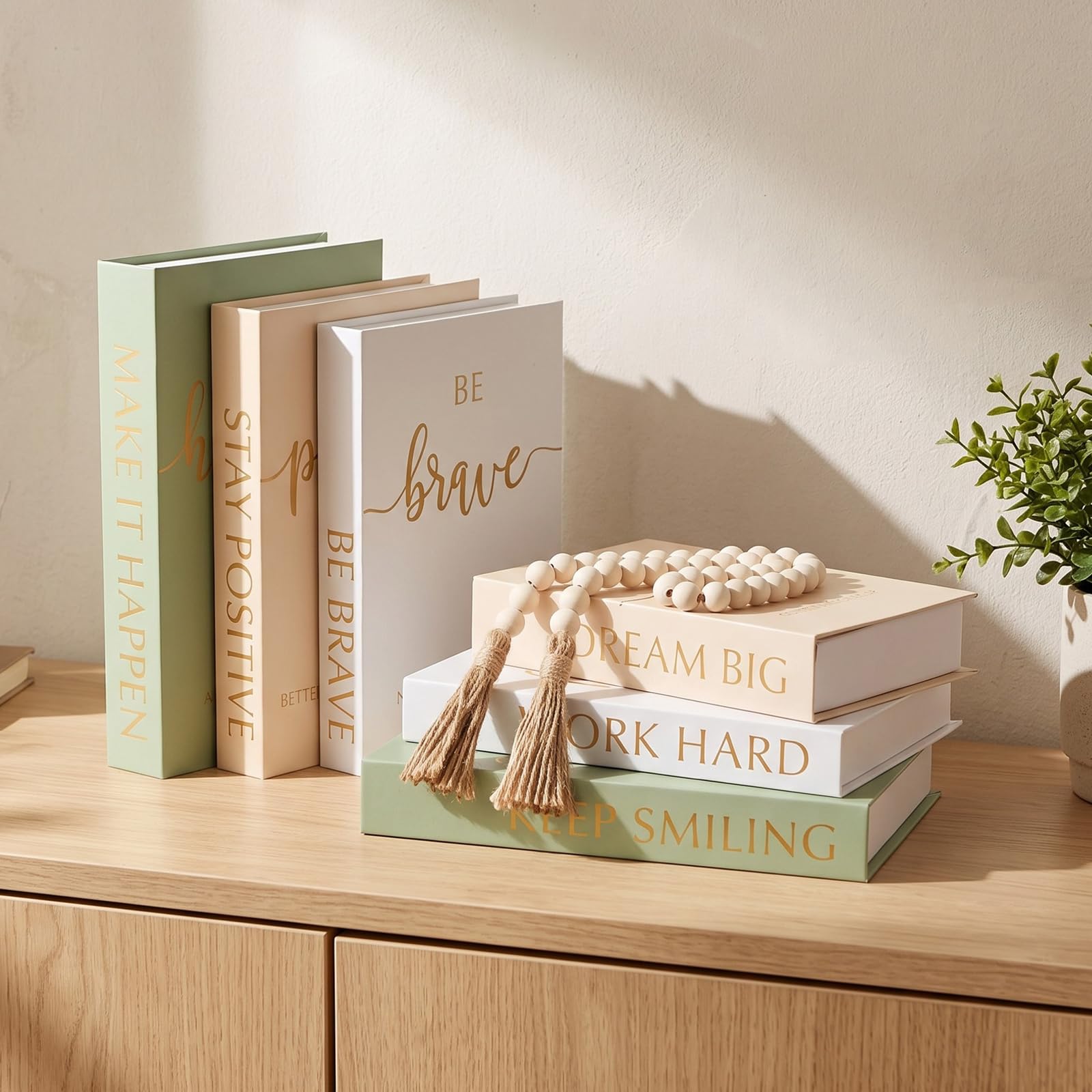 Menkxi Set di 6 libri decorativi estetici per tavolino da caffè