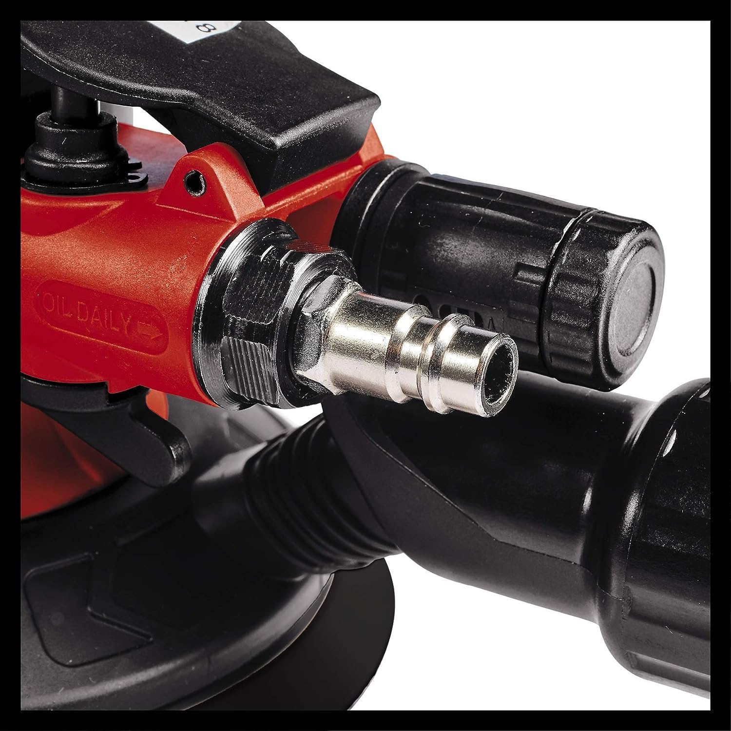 Einhell TC-PE 150 Smerigliatrice Rotorbitale Pneumatica (diam. Platorello 15 Mm, Incl. 6 Carte Abrasive, Raccordo Rapido, Chiave Per Dadi)