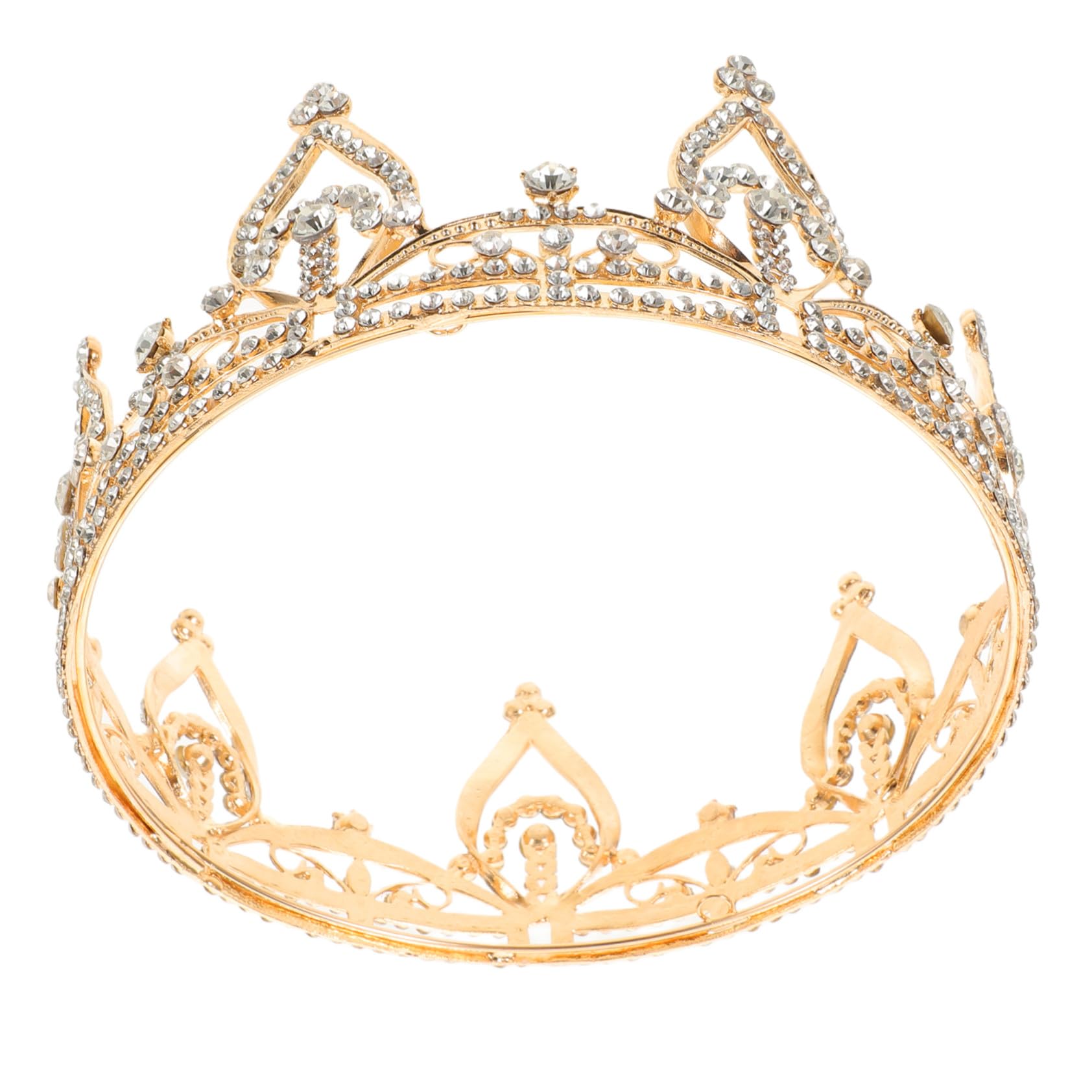 iplusmile Redonda Brillante para Novia con Diadema de Pedrería Tocado Elegante para Bodas y Fiestas Accesorio Femenino Estilo Princesa para Cumpleaños y Eventos Especiales