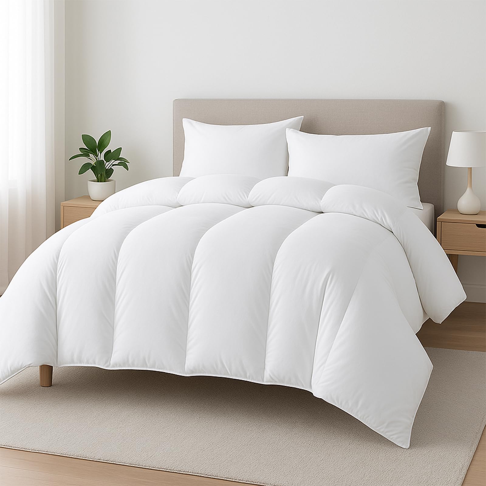 Eds Single Summer Duvet Size 4.5 Tog Lightweight Hypoallergenic Cooler Quilt For Night Sweats Breathable Machine Washable Duvet Comforter ( 200 Cm X 135 Cm, 4.5 Tog)
