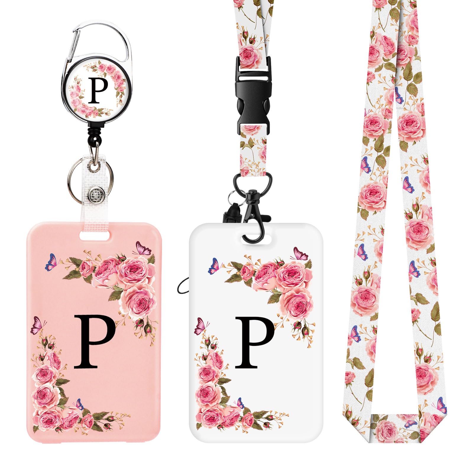 2 Pack A-Z Letter Lanyard with Card Holders