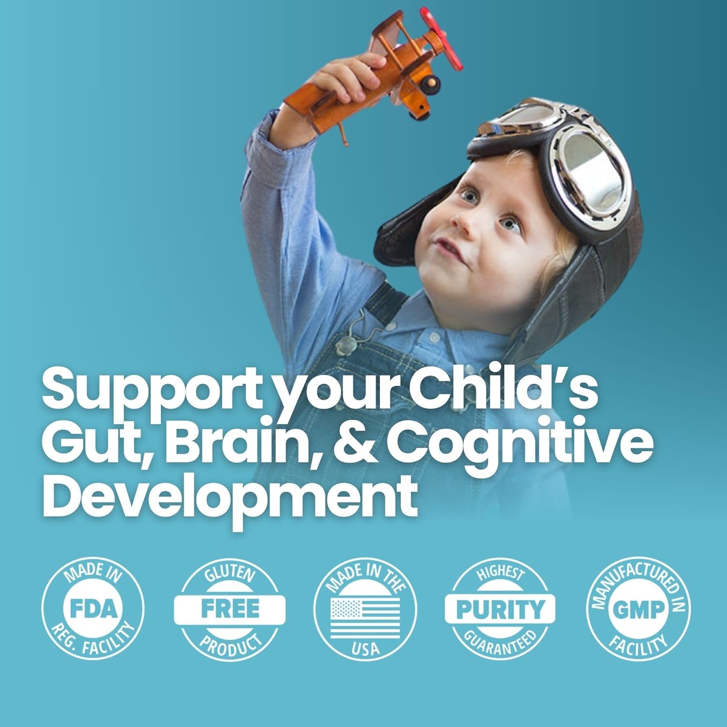 SuperHMO Prebiotic Mix for Kids - 5 HMOs for Gut, Digestion, and Cognitive Health, Powder, 45 Servings - Image 2