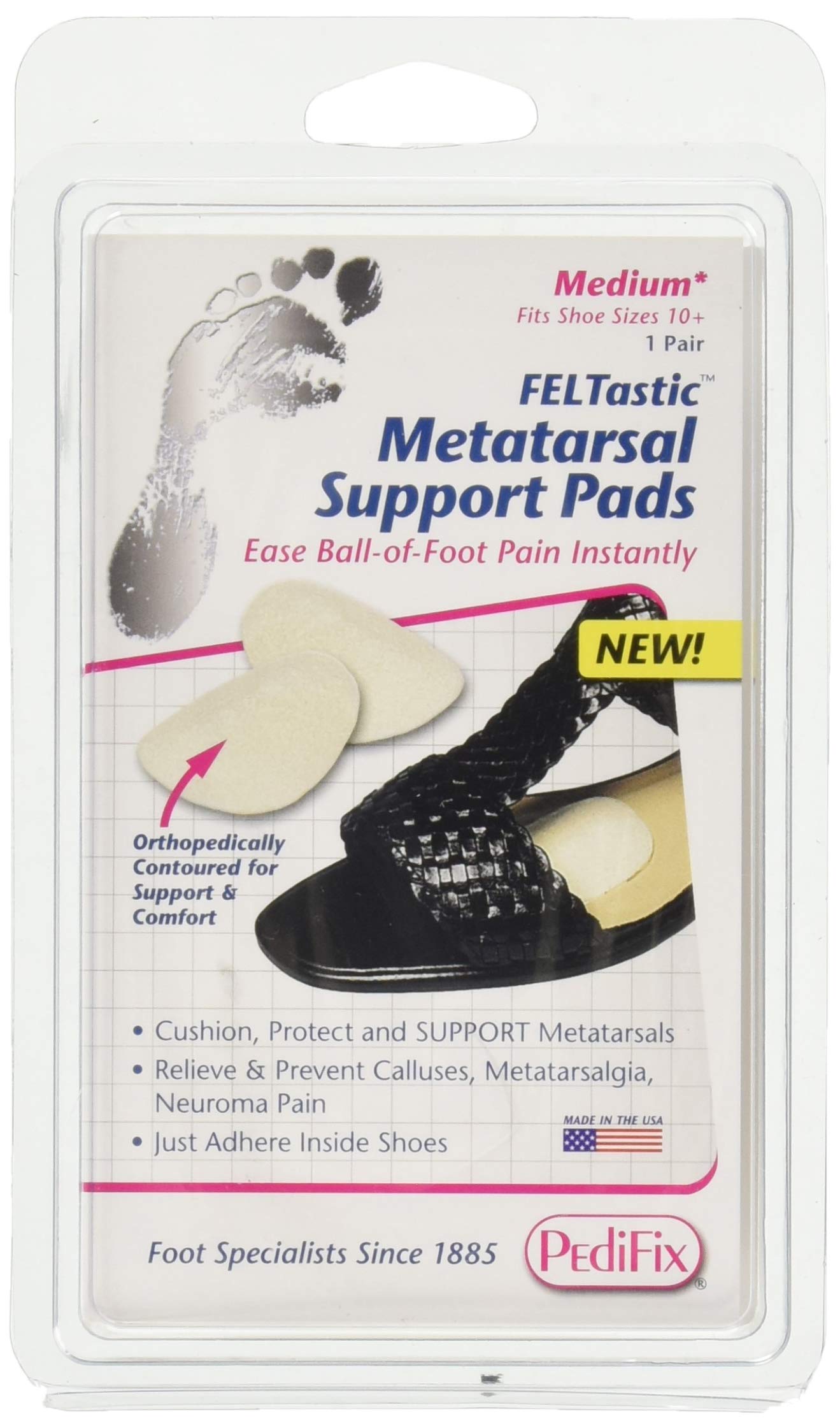 Complete Medical Feltastic Metatarsal Support Pads, Medium, 1 Pound