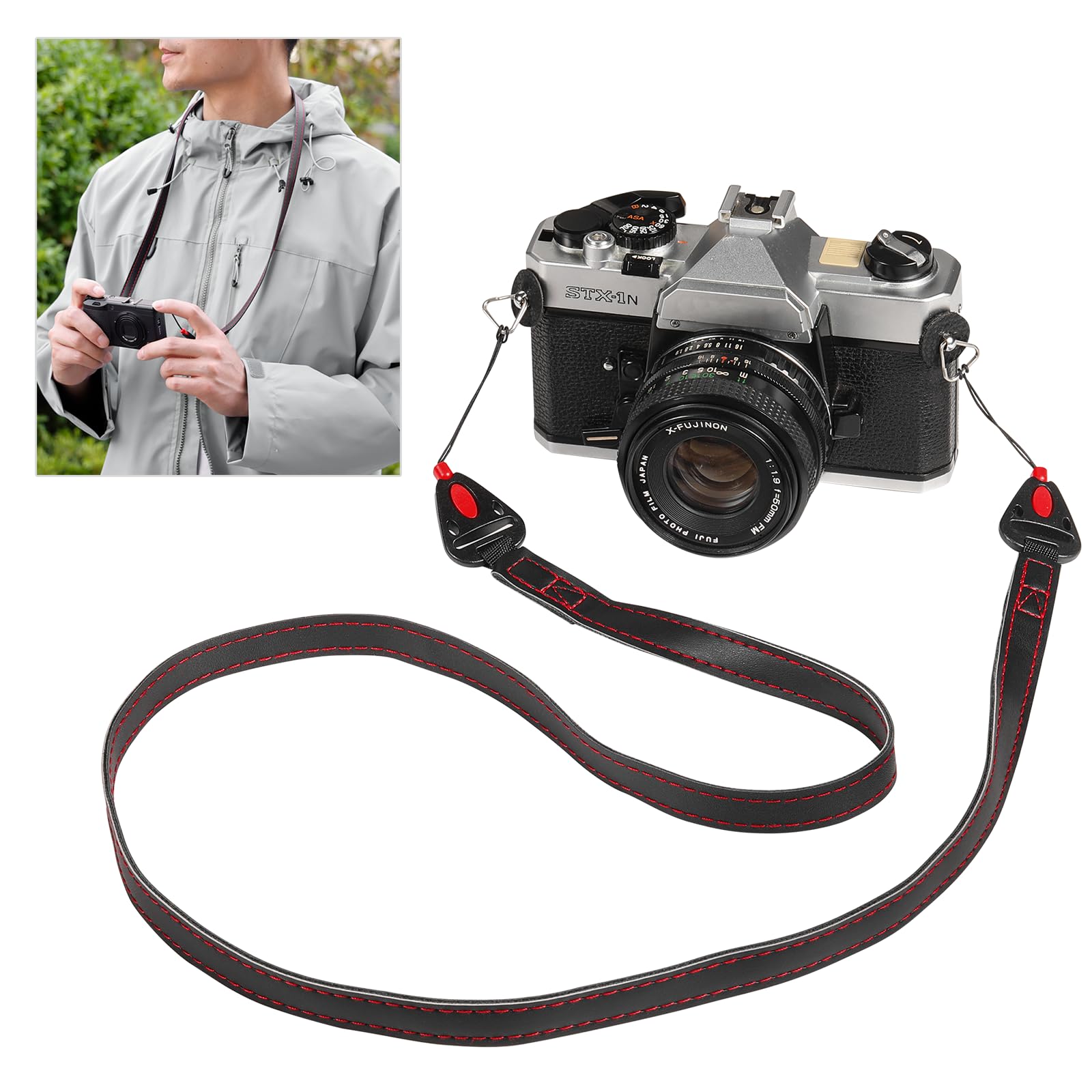Konica Hexar カメラ、ストラップ、フラッシュセット エッセンシャルカメラストラップ / ライカ,SONY α,NIKON Zf対応