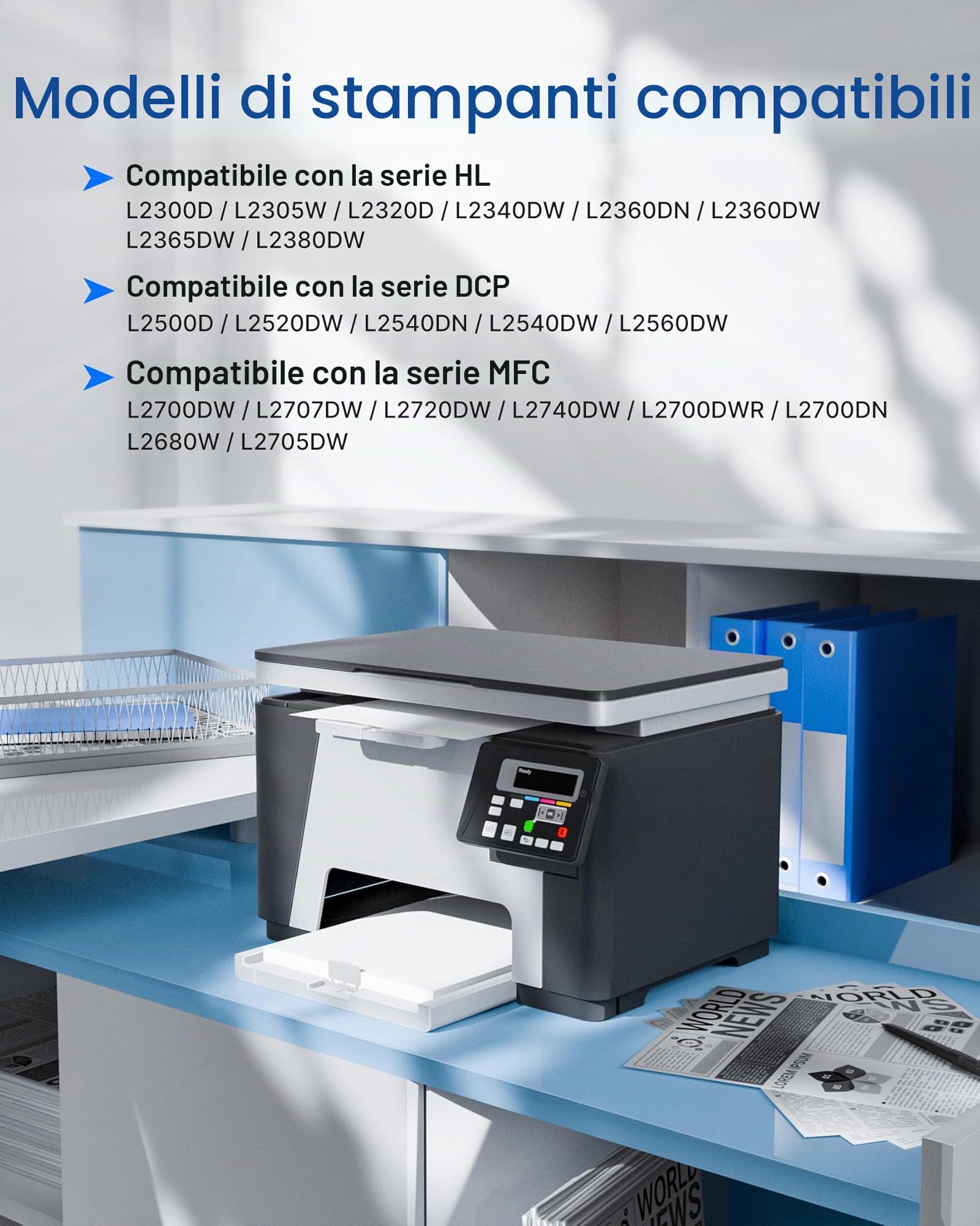 GPC Image TN2320 Toner Compatibili per Brother TN-2320 TN2310 per MFC-L2700DW L2700DN L2700D L2720DW DCP-L2500D L2520D L2520DW L2540DN HL-L2300D L2340DW L2360DN L2365DW (Nero, 2-Pack)