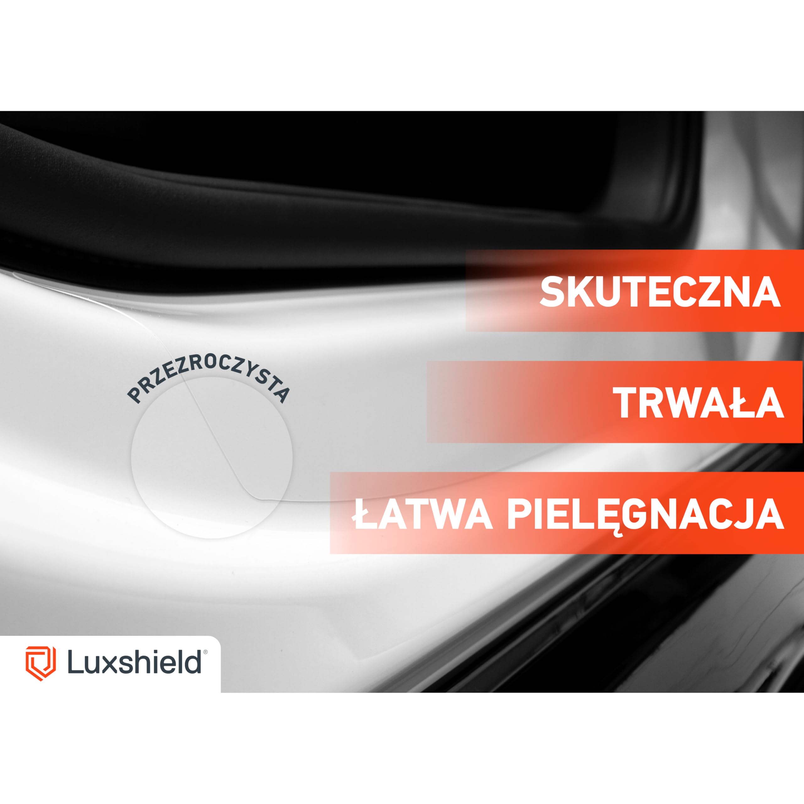 Luxshield folia ochronna progów kompatybilny z Skoda Kamiq NW4 I 2019-2026 - akcesoria, listwy ozdobne, folia ochronna na lakier - przezroczysty błyszczący