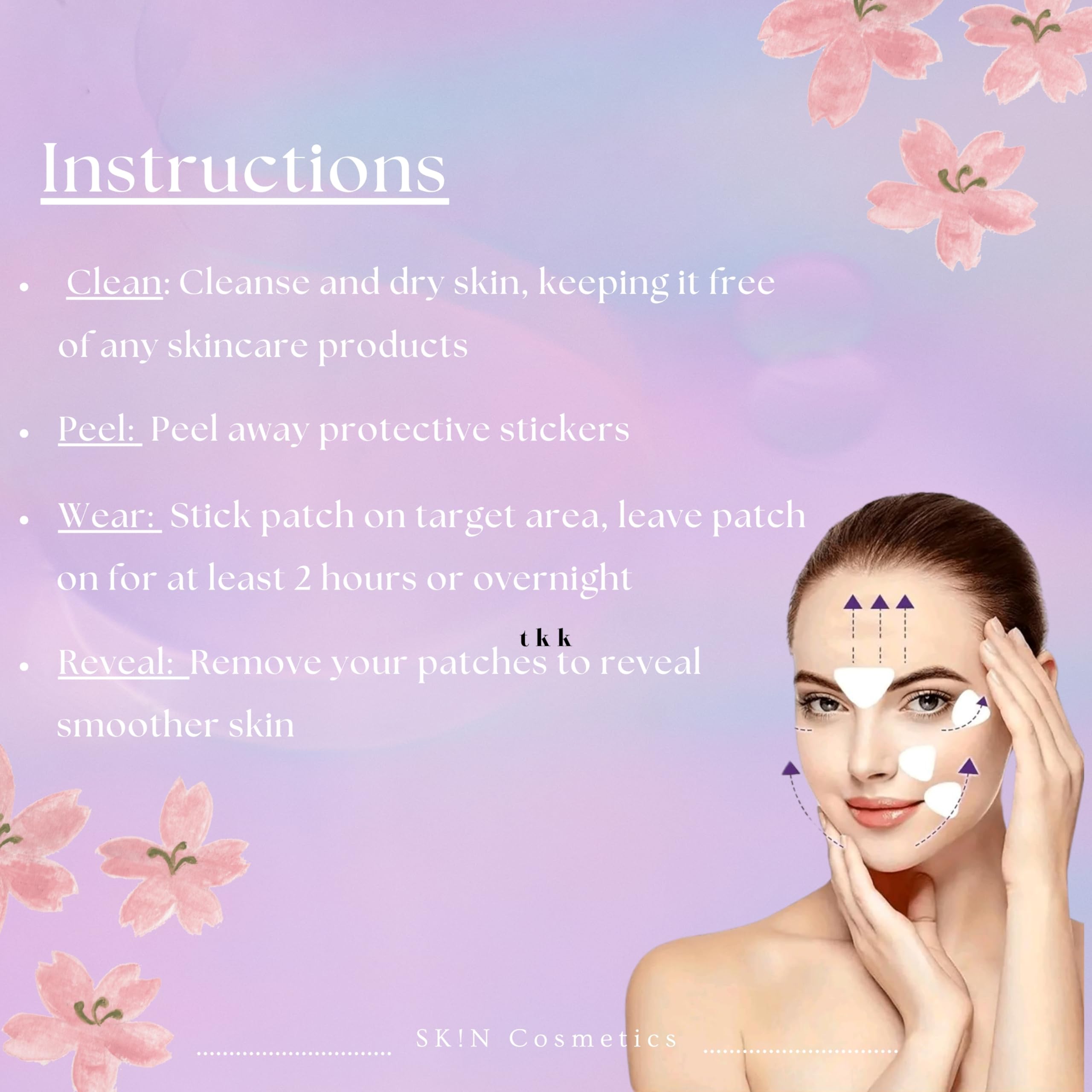 SK!N Cosmetics 90pcs Silicone Anti-Wrinkle Patches, Single-Use Face Patches for Forehead & Smile Lines, Fragrance-Free - Image 3
