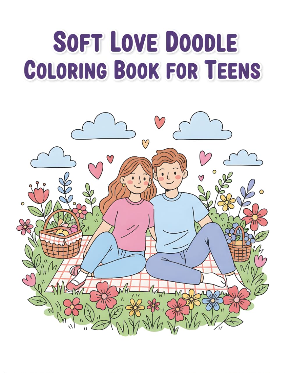 Soft Love Doodle Coloring Book for Teens: Calming Romantic Pages with Cozy Love Scenes for Relaxation and Stress Relief