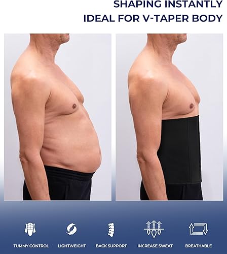 Miniatura 5 de TAILONG Cinturón de entrenamiento de cintura para hombre, entrenamiento para pérdida de peso corporal, quemador de grasa, banda de recortador,