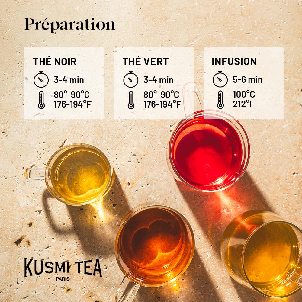 Kusmi Tea - Calendrier de l'Avent 2024 Bio - 24 Surprises - Thés Noirs, Verts, Blanc, Infusions & plus encore - Idée Cadeau Femme et Homme - Sachets, Miniatures & Accessoires (Noël Givré)