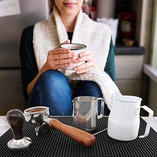 Miniatura 5 de KYONANO Alfombrilla de manipulación de café, antideslizante, apta para alimentos, goma, para café expreso, para Portafilter, Barista, accesorios