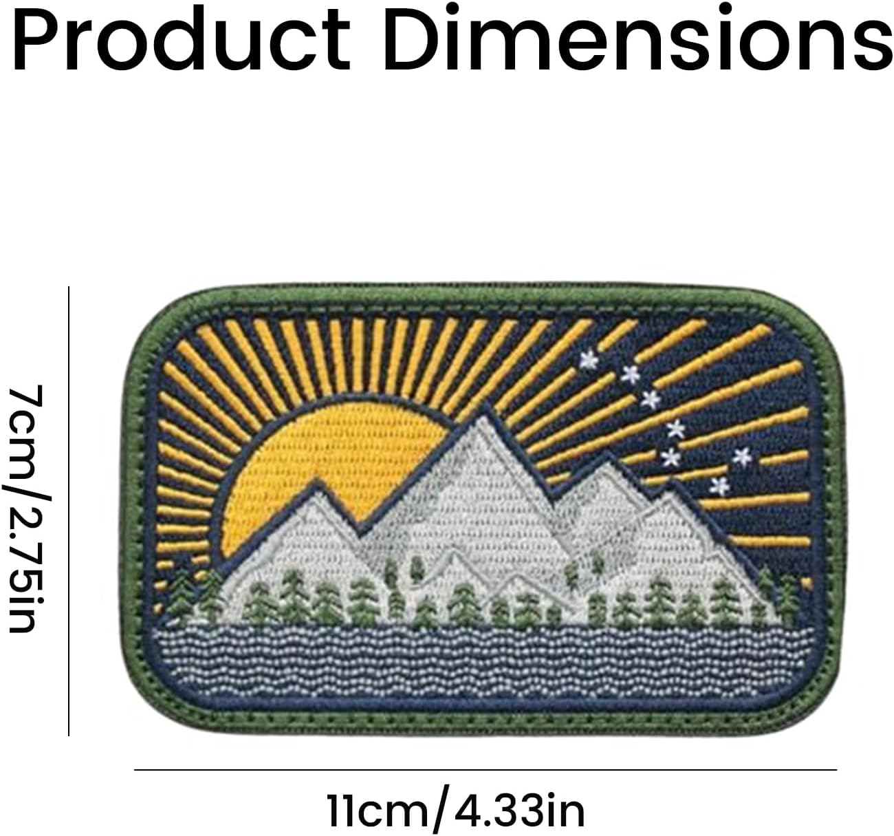 Patches for Backpacks,Landscape Camping Patches Embroidered Tactical Patches, Military Style Hook and Loop Badges, DIY Morale Applique Accessories for Jacket, Backpack, Hats image 2