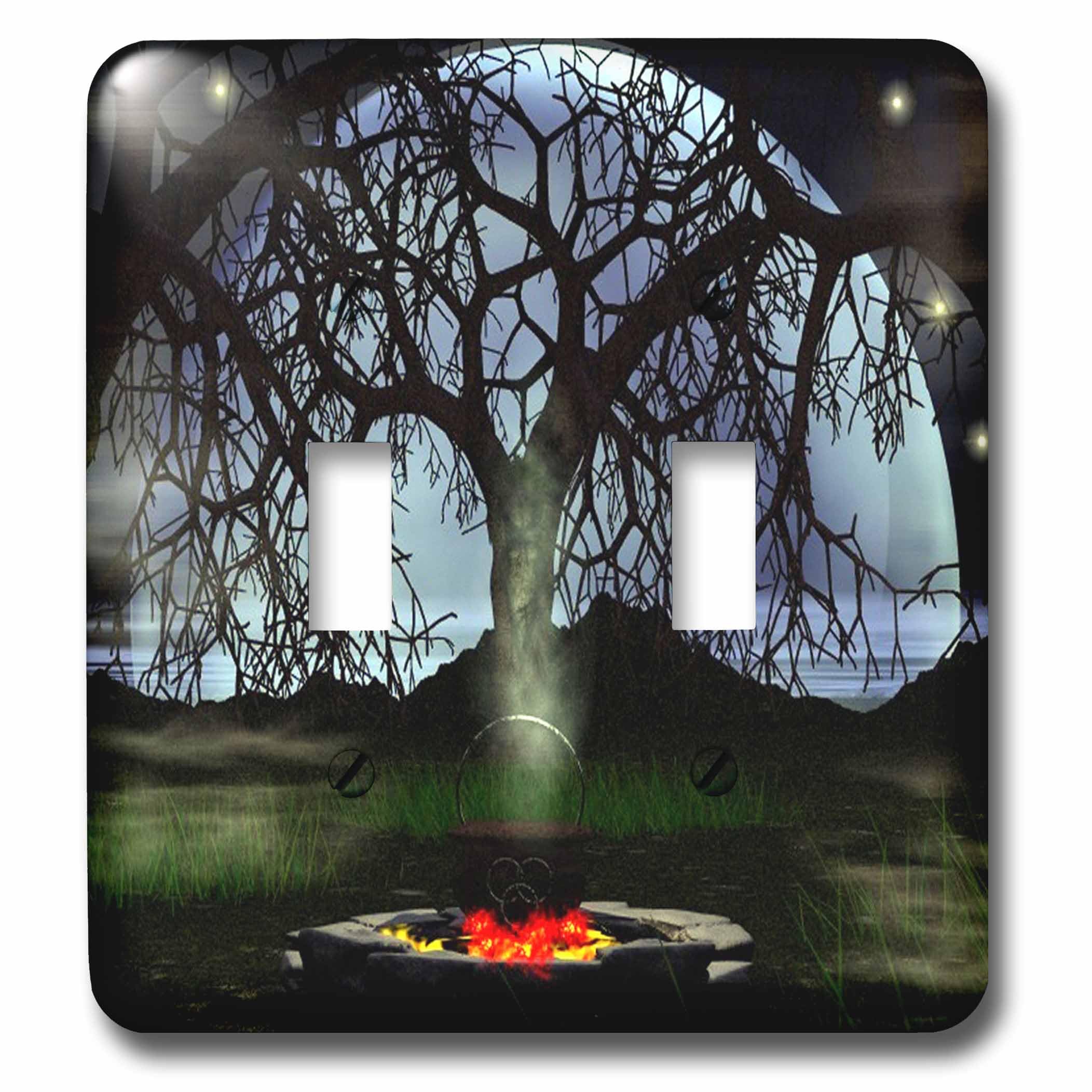 Interrupteur à baïonnette 3dRose LSP_26469_2 petit chaudron Halloween multicolore