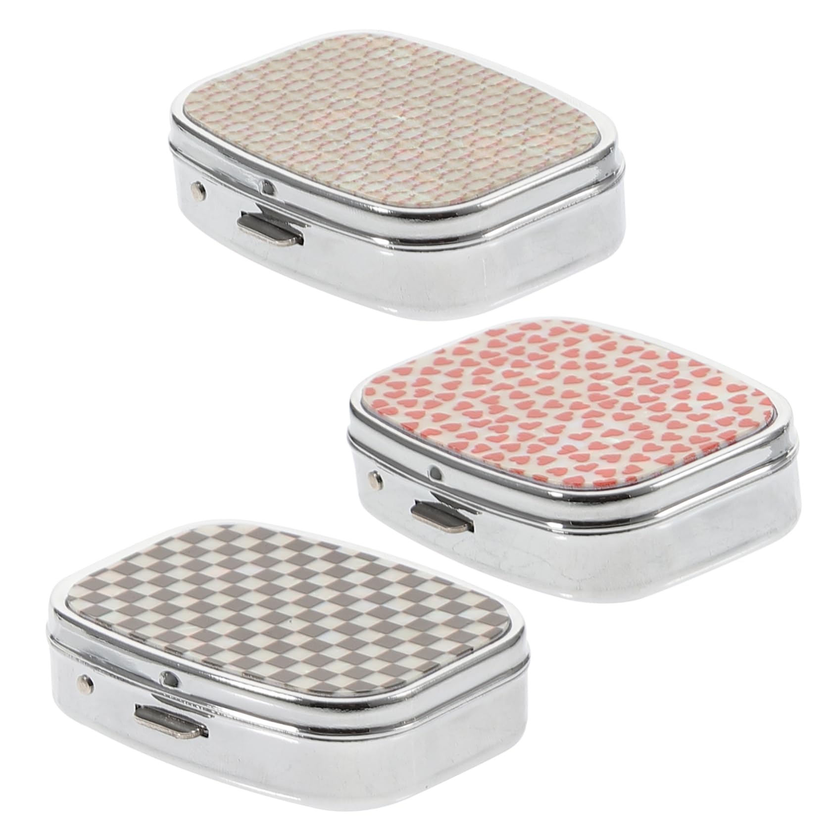 Healeved 9stücke Tragbarer Organizer Für Tabletten Fächer Medikamentendose Für Reisen Kompakte Pillenbox Mit Verschiedenen Designs Streifen Für Unterwegs