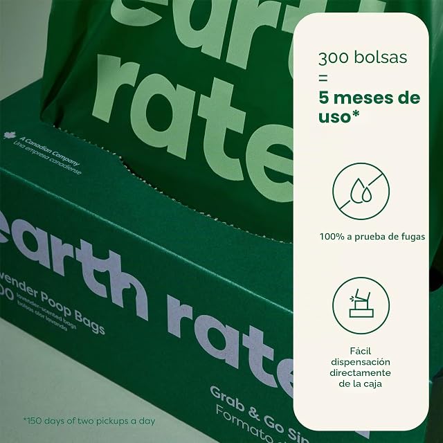 Foto 5 de 8 de Earth Rated - Dispensador de bolsas higiénicas Earth Rated para perros rollo 300 uds