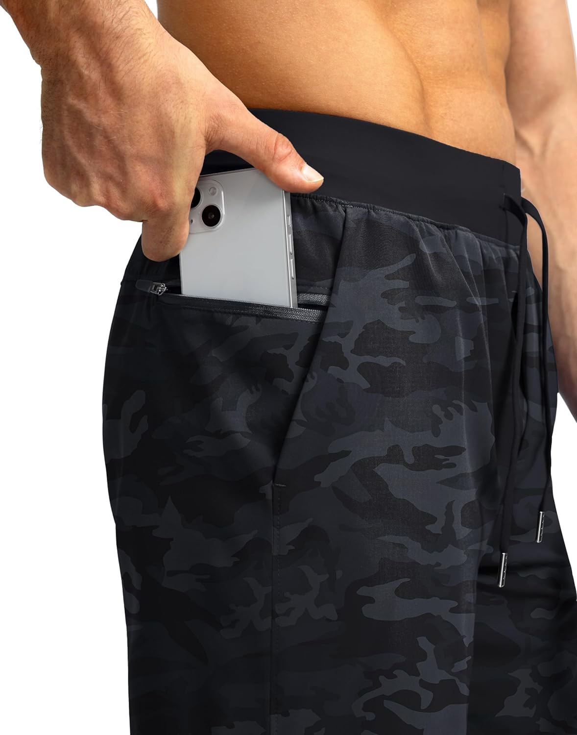 Soothfeel Men's Running Shorts with Zipper Pockets 9"/ 7"/ 5" Lightweight Basketball Gym Workout Athletic Shorts - Image 3