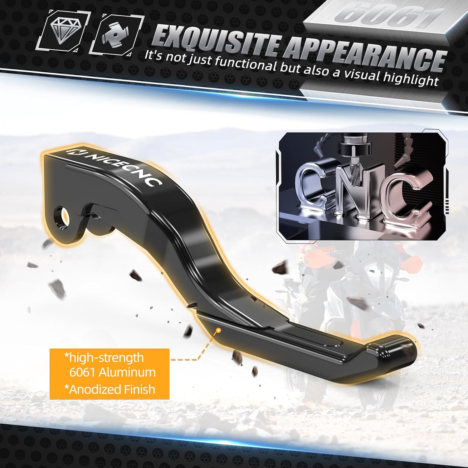 NICECNC Adjustable Short Clutch Lever Compatible with 790 Adventure 2019-2024, 890 Adventure/R 2021-2024, 790 Adventure R 2019-2020, Compatible with Husqvarna Norden 901 2022-2024