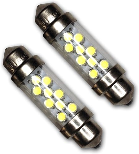 Tuningpros LEDTCL-39M-W9 - Juego de bombillas LED para maletero (1.535 in, 9 LED, color blanco, 2 unidades)