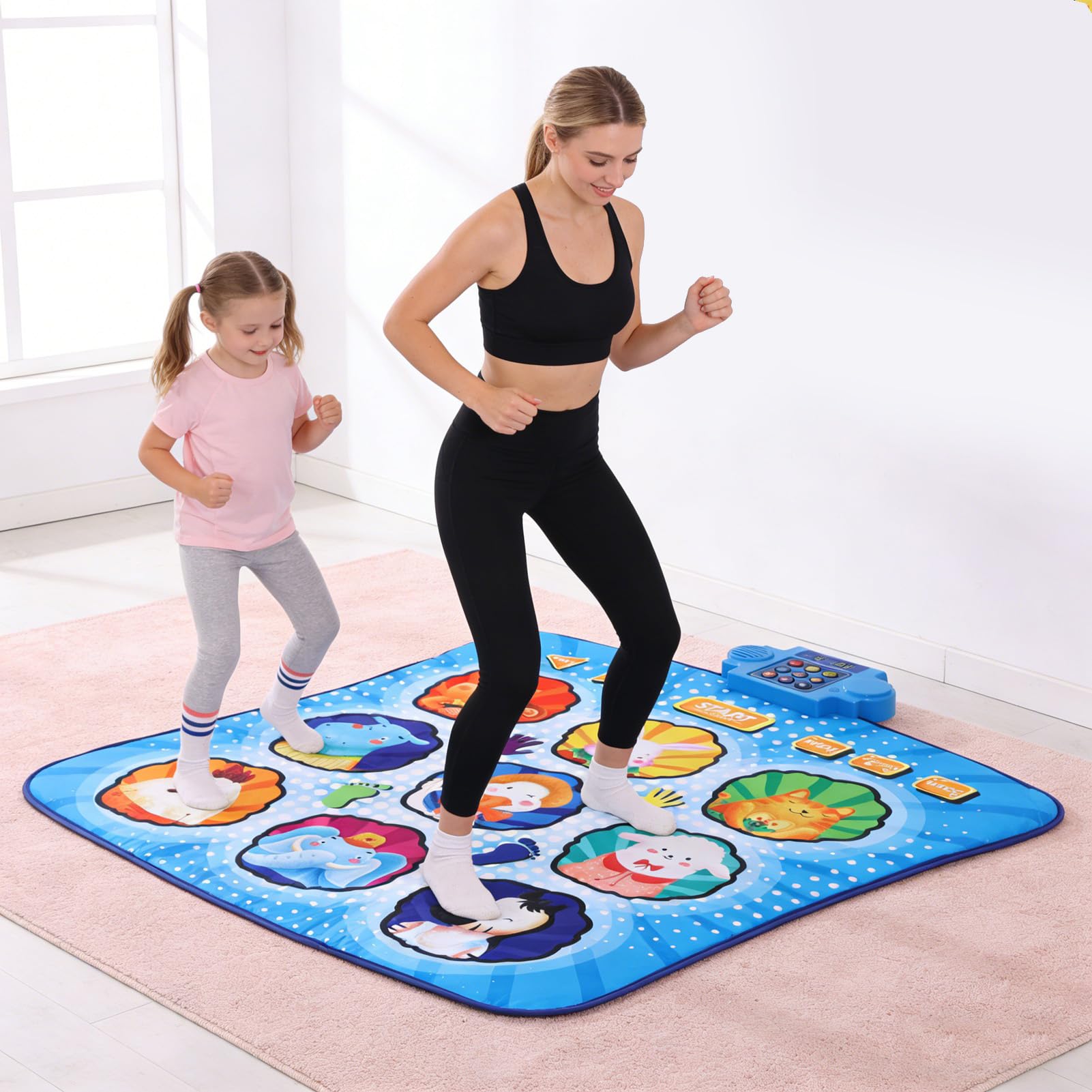 Alfombra de Baile Inalámbrica para Niños Divertido Juego de Música Interactivo para la Familia Interior Al Aire Etenilo 40.55x34.65in (#2)