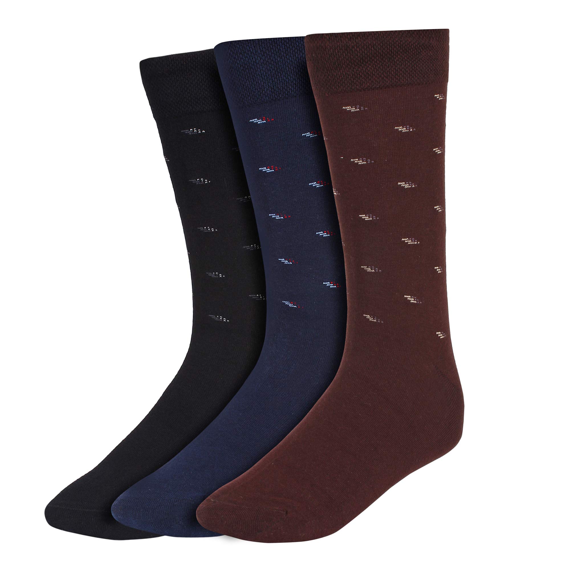 Men's Cotton Calf Length Formal Socks Combo of 3(SCS-901)