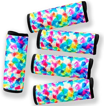 Neoprene Luggage Handle Wrap Fluorescent Colors Luggage Identifiers/Tags/Marker Geometry2