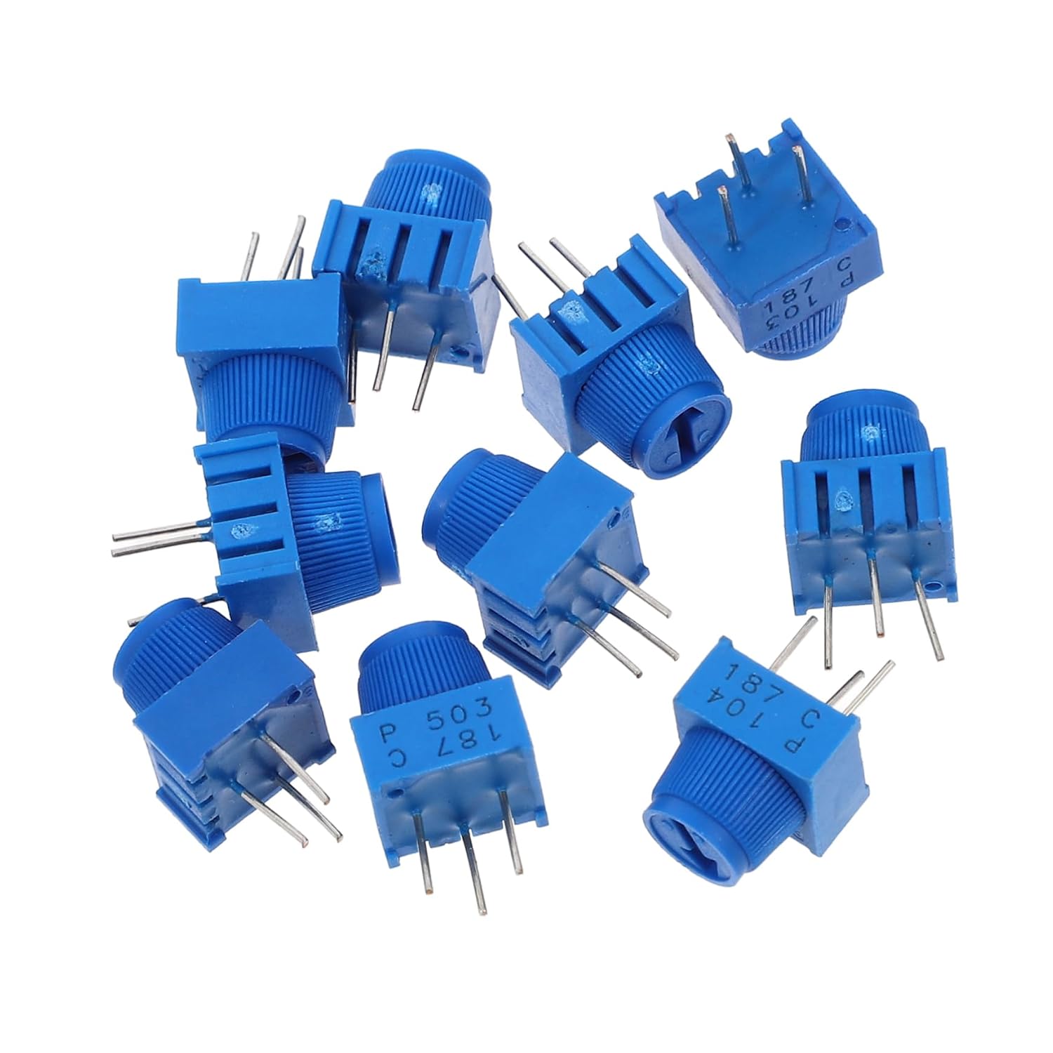 KICHOUSE 10pcs High Trim Potentiometer Assortment Kit for Breadboard Audio Equipment