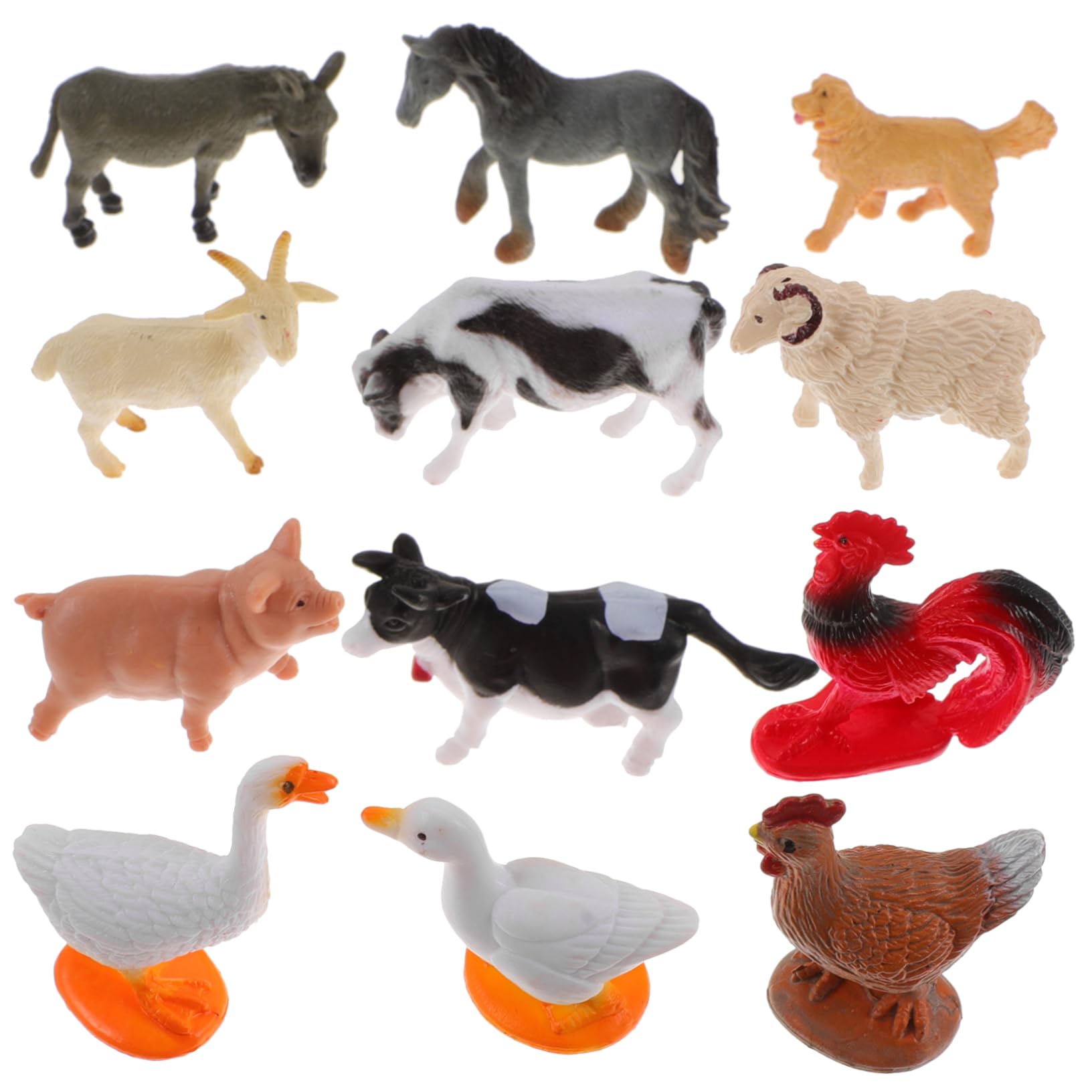 Zerodeko 36pezzi Miniature Animal Figurines Simulazione Di Animali Per Decorazione e Paesaggi Modelli Per Terrari e Decorazioni Domestiche Di Statuine Di Animali Della Fattoria