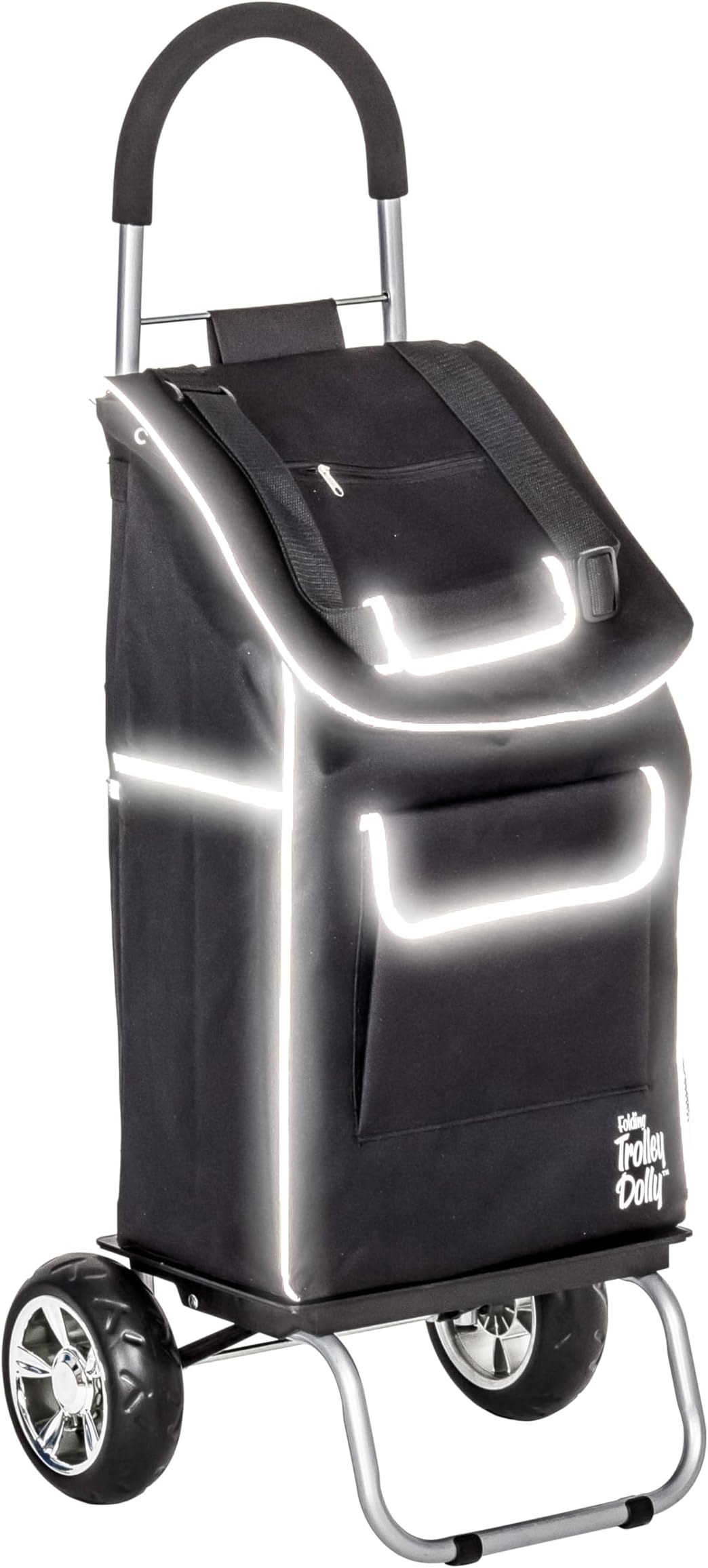 dbest products Trolley Dolly Shopping Grocery Foldable Cart Storage Mom, Reflective