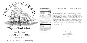 The Black Pearl Clam Chowder New England Famous Condensed Soup, 51 oz (1)