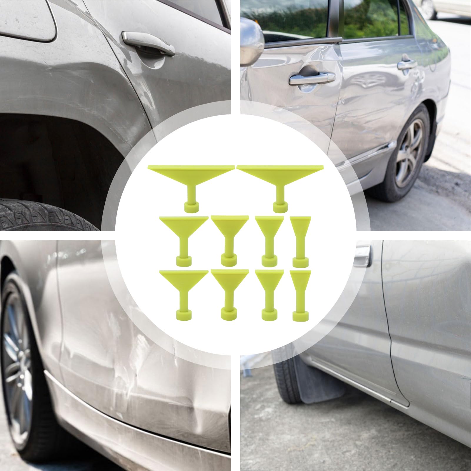Linguette Rimozione Ammaccature | 10 Pezzi Dischi Adesivi Rimozione Ammaccature Senza Vernice | Riparazione Grandine Carrozzeria Auto Moto Elettrodomestici