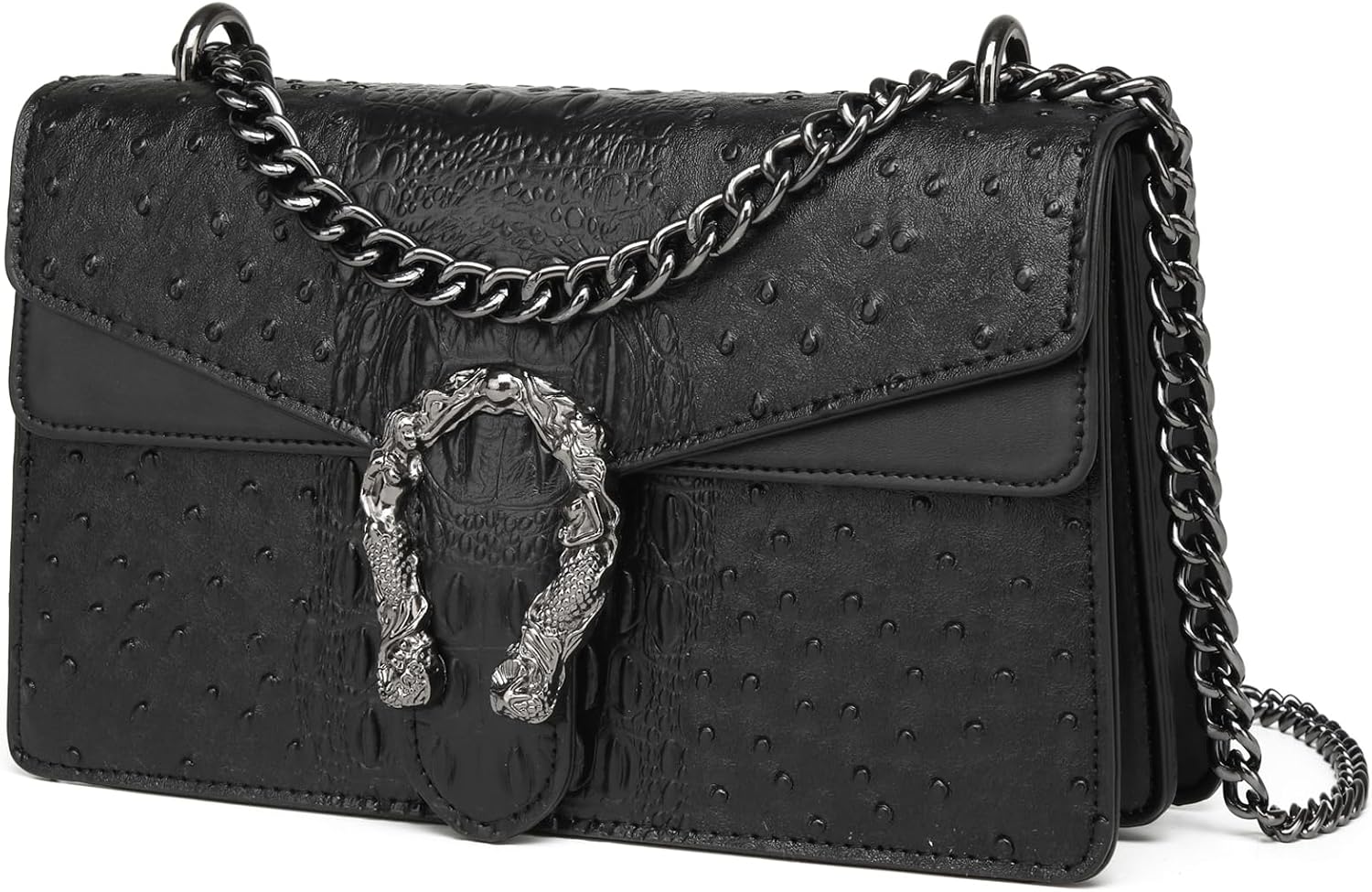 Black Ostrich Pattern
