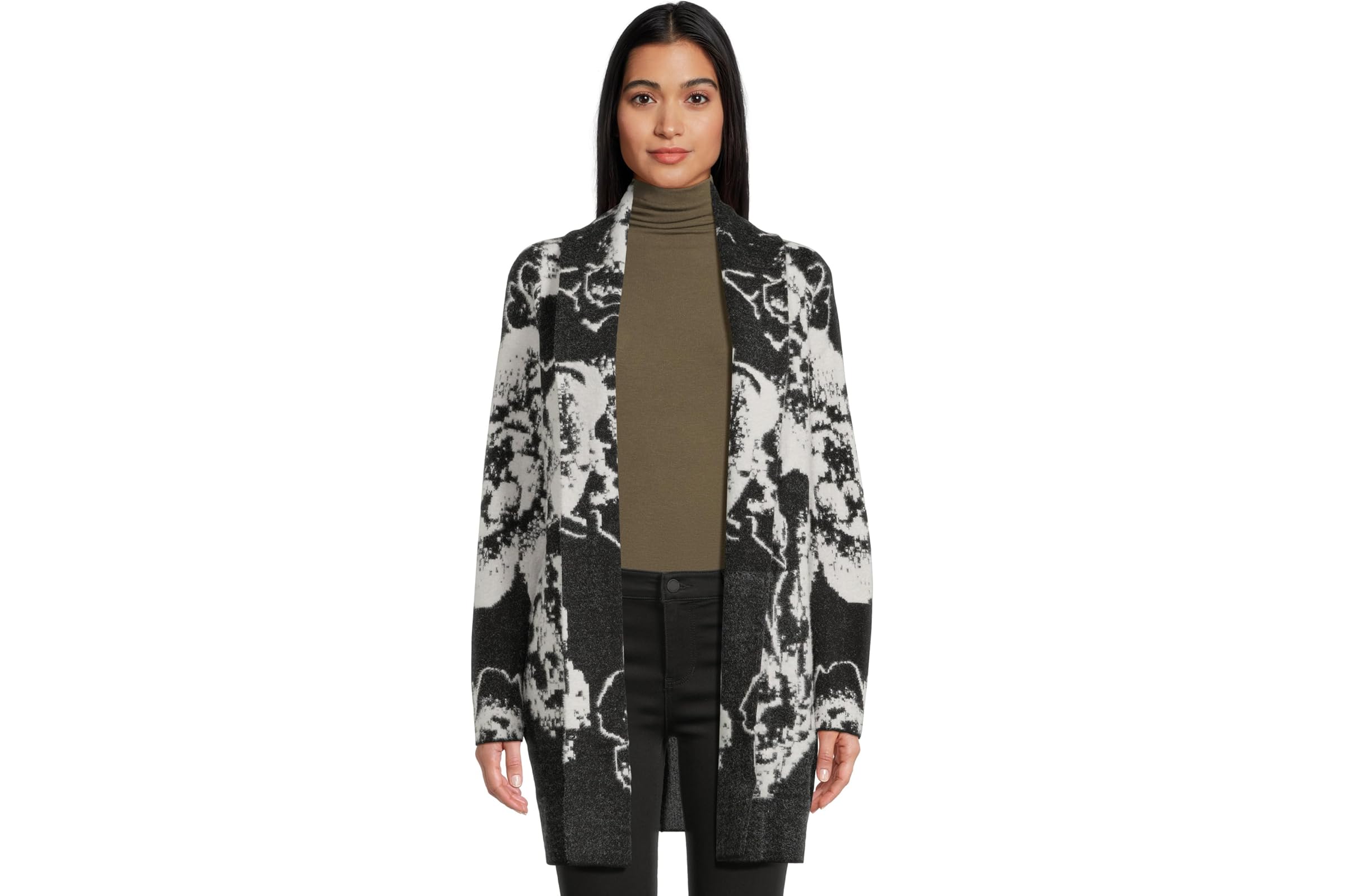 Liverpool Los Angeles Long Sleeve Open Front Shawl Sweater Coatigan