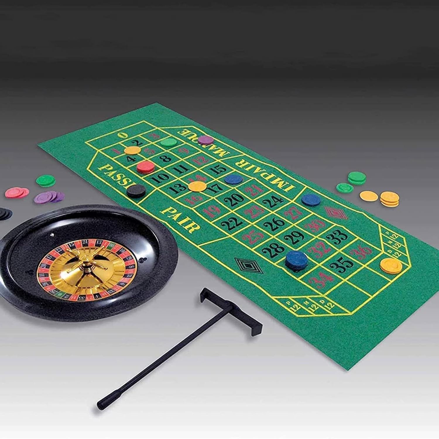 COYEUX 10-Zoll-Roulette-Set für Casino-Spiele, Freizeit-Tischspiele, perfekt für einen Spieleabend zu Hause oder eine Party zu Hause, Roulette-Rad-Set, komplettes Set