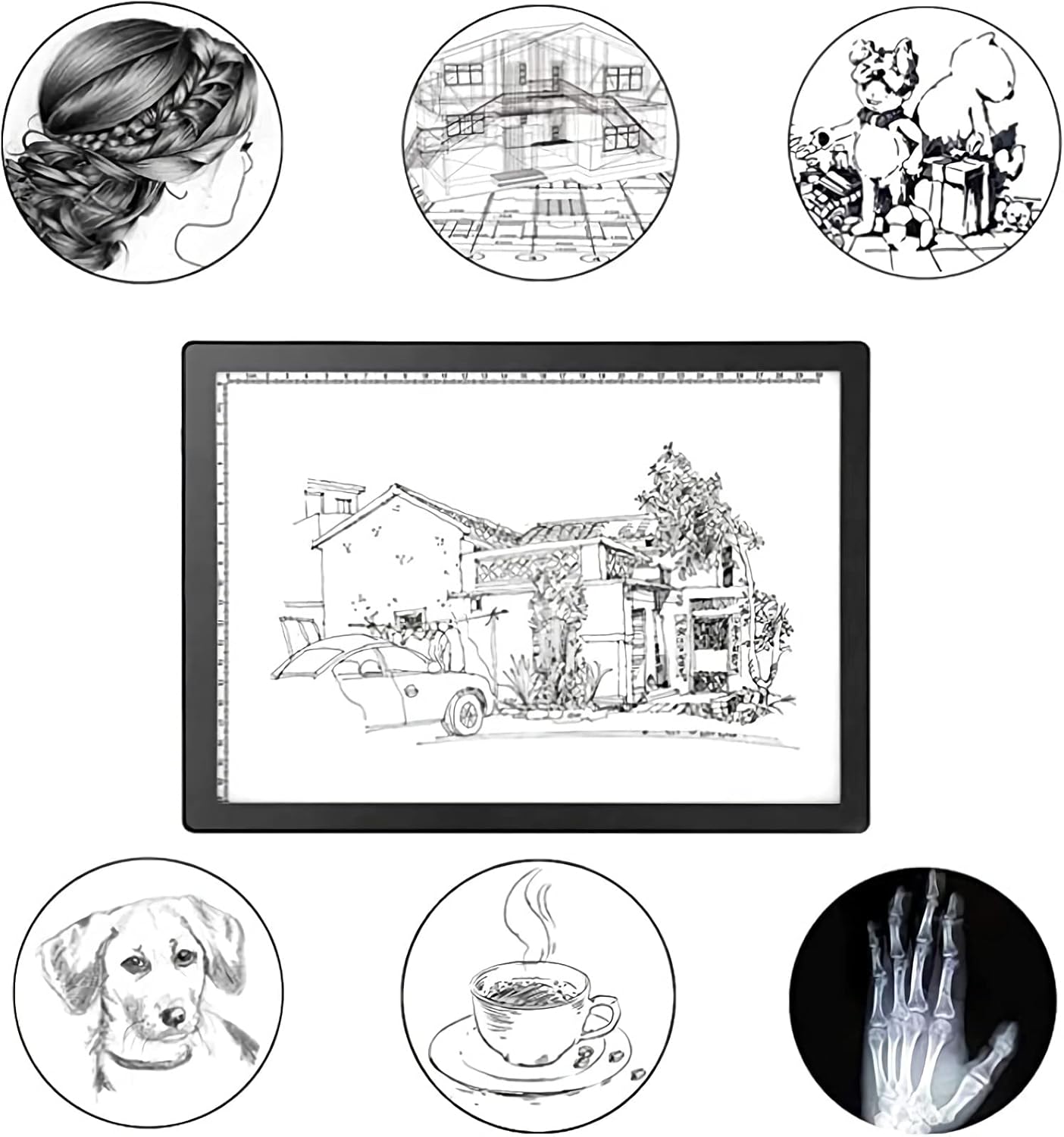 Ultra-Thin Portable LED Light Box Tracer USB Power Dimmable Brightness Artcraft Tracing Light Pad Light Box for Diamond Paint Artists Drawing Sketching Designing Stencilling,26CM×35CM