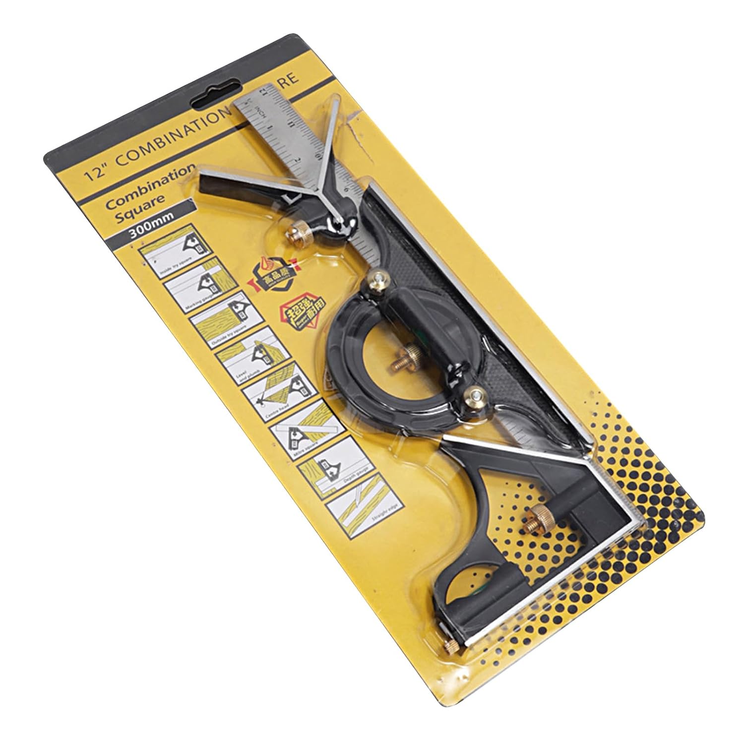 Stainless Square Ruler Measuring Tools Adjustable Sliding Combination Square Multifunction Protractor Combination