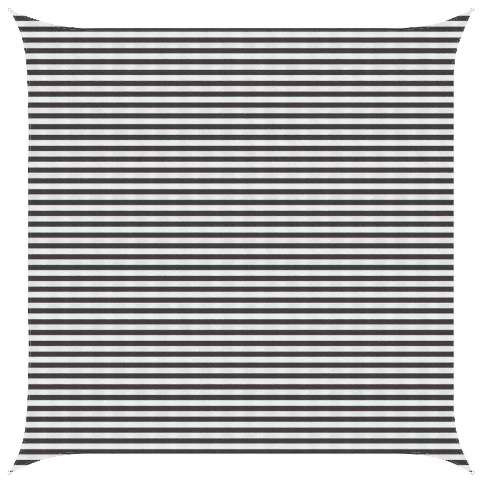 Voile d'ombrage carrée 5x5 m respirante anthracite toile solaire perméable extérieur