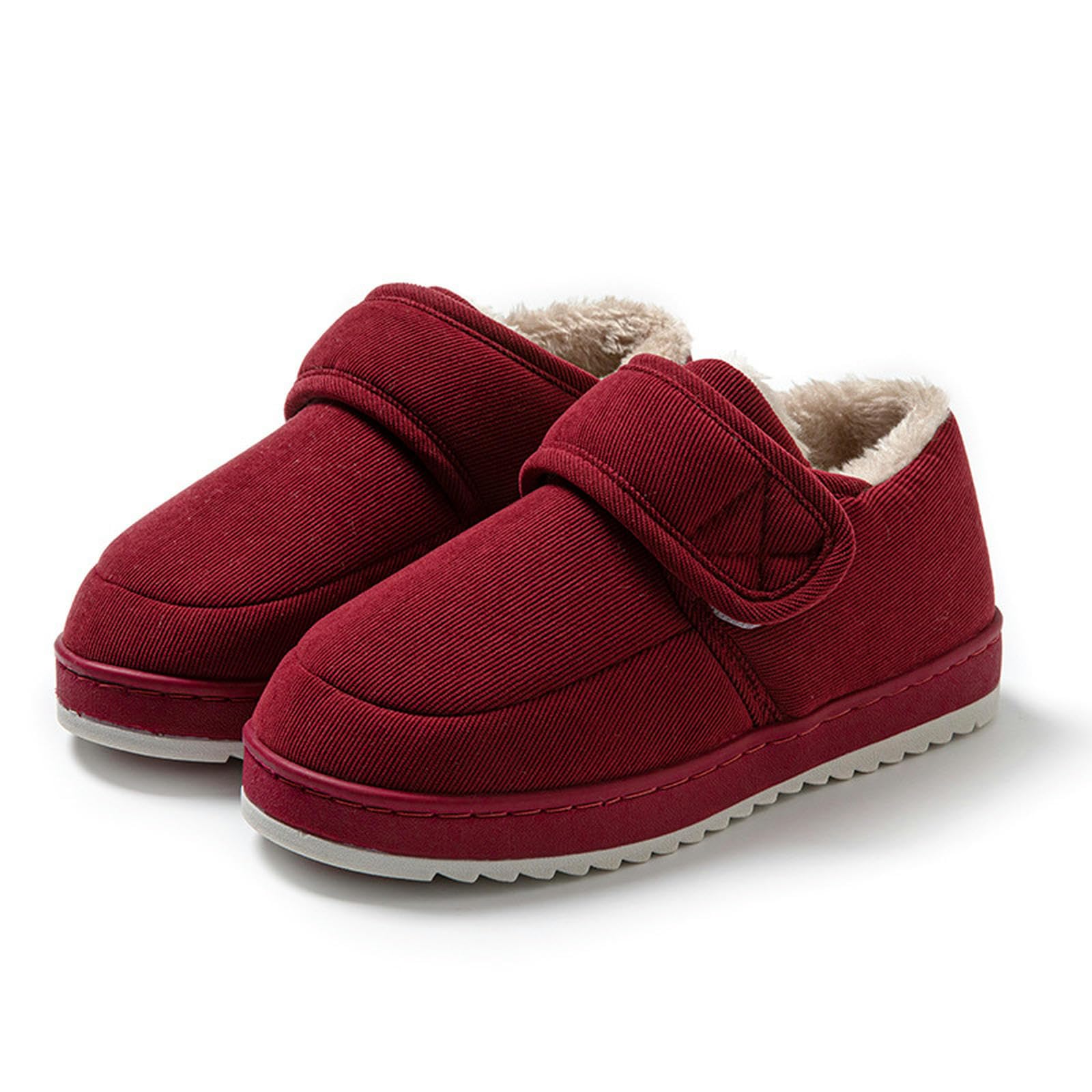 Pantofole Scarpe per Uomini E Donne Autunno E Pannelli da Uomo Inverno Semplici Pantofole alla Moda Pantofole Resistenti alle Pantofole di Cotone Caldo-claret-40-41