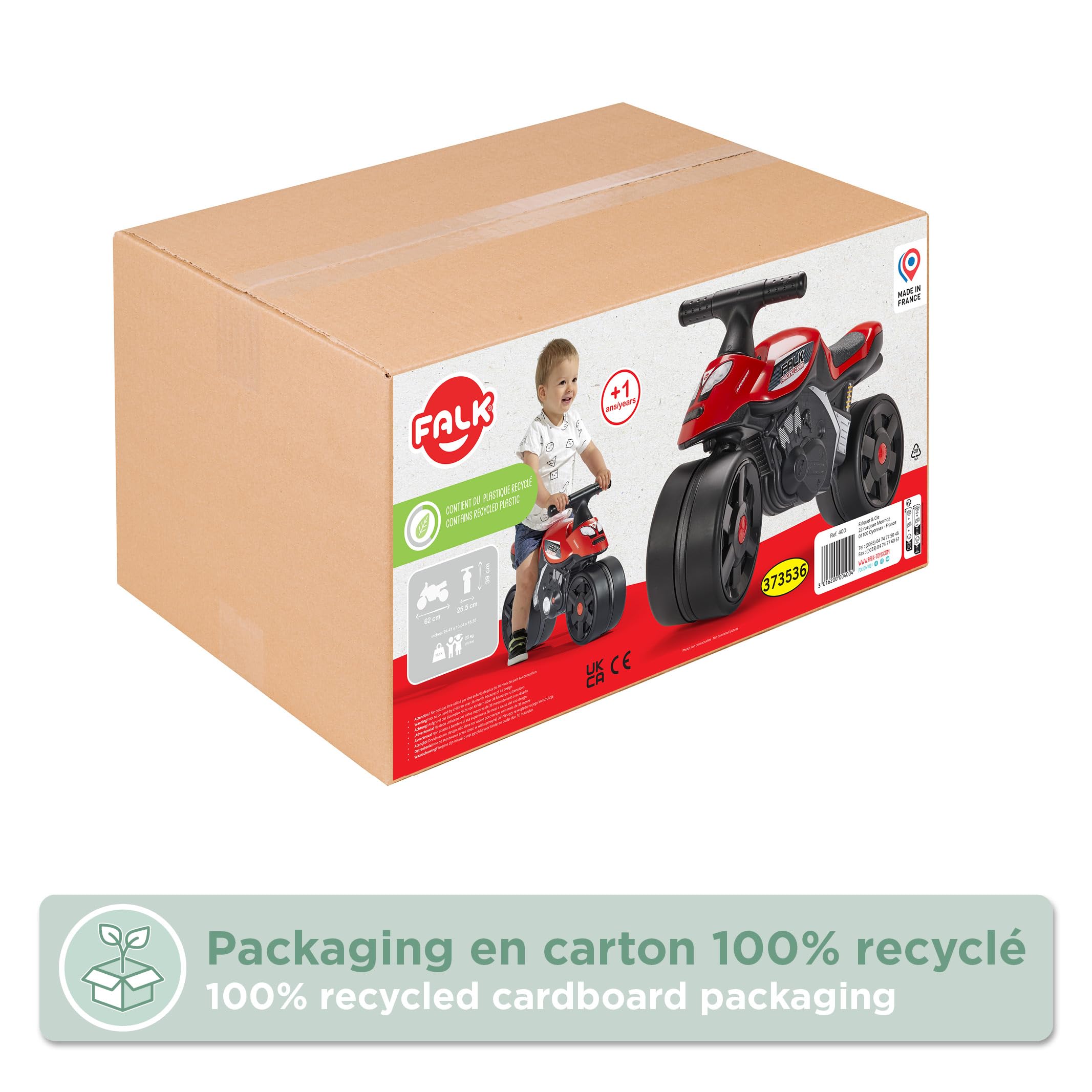 Falk 400 Hobby Horse X Racer Moto Giocattolo, colore Rosso