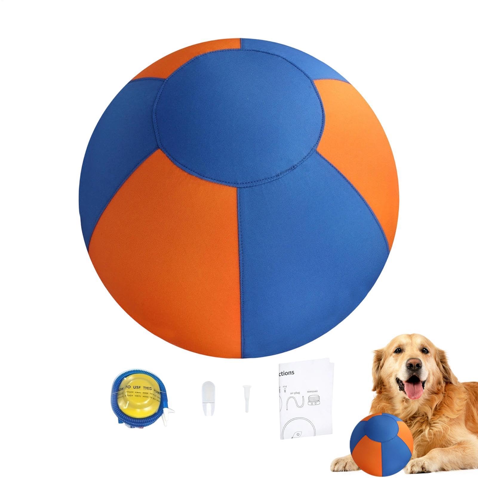 Generisch Balle à roulettes pour chien - 20,5 x 13 x 13 cm - Jouet pour chien de refuge - Pour tension, ennui, occupation, extérieur et piscine
