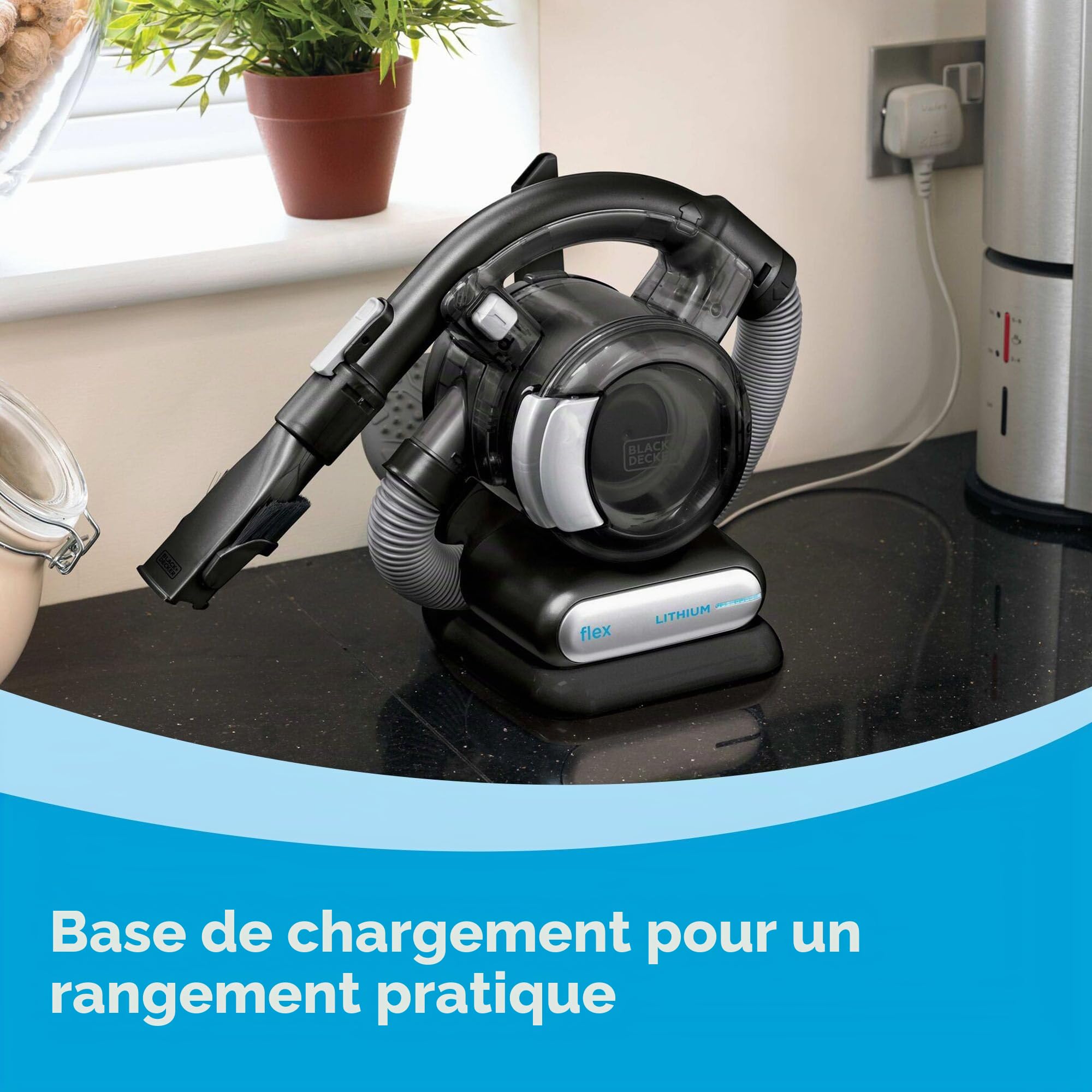Black + Decker Aspirateur Flexible au Lithium BDH2020FL 20 V Max avec Brosse à Poils d'animaux – sans Fil