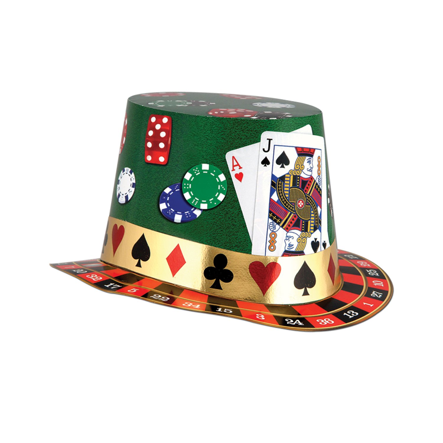 Beistle léopard à poser 66614-25 pack 25 chapeau casino nuit haut-de-forme