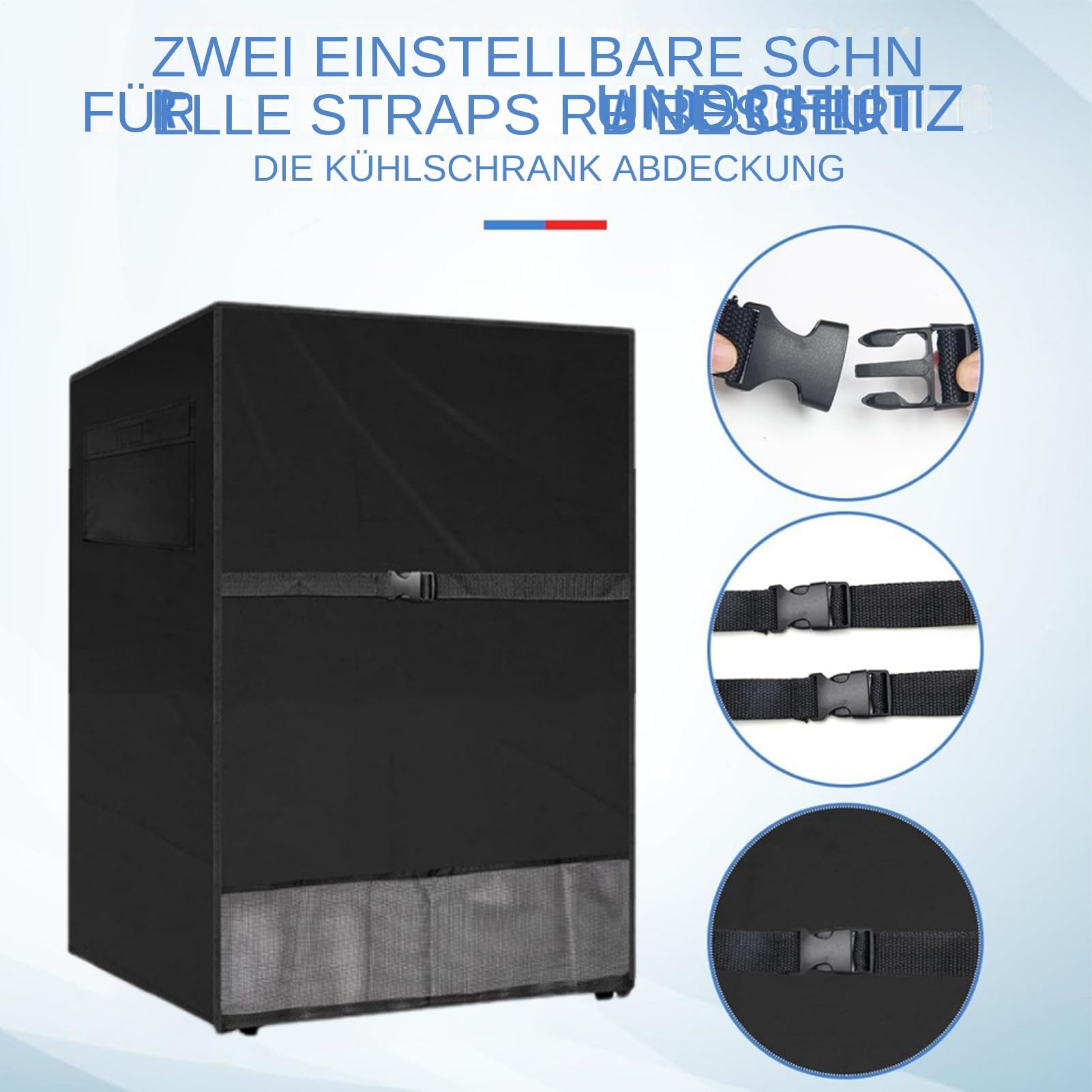 56x58x86cm Outdoor Kühlschrank Abdeckung, Schwarzer Kühlschrank Dustcover, Aufrechte Gefrierschrankabdeckung, Oxford Tuch Kühlschrank Im Freien Abdeckung Für Getränkekühlschränken