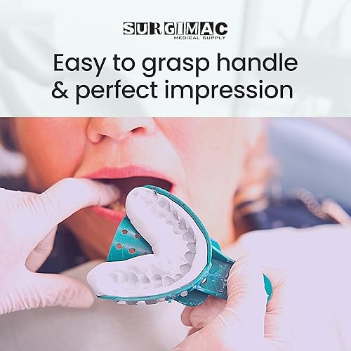 Miniatura 7 de Surgimac Bandejas de impresión dental  Bandeja de impresión de plástico perforado  Bandeja de impresión dental premium número 6, bandejas pequeñas