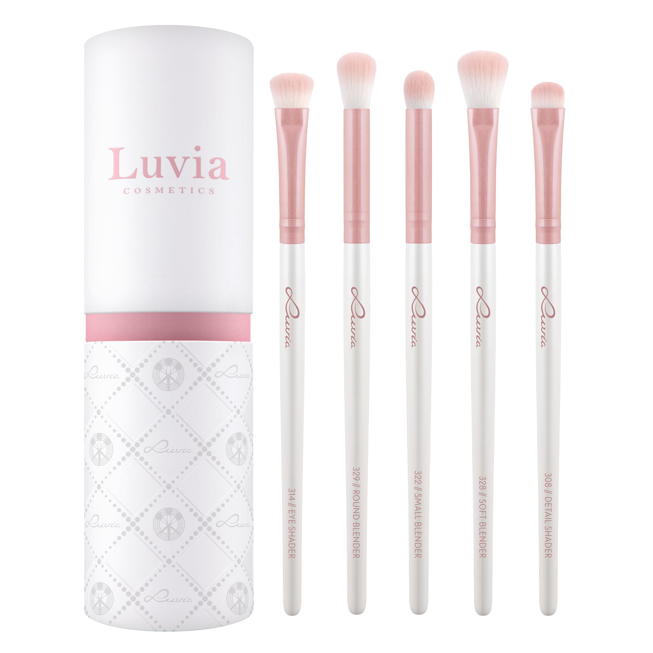 Luvia Eye Brush Set, Essential Eye Brush Set, 5 Eyeshadow Makeup Brush Set, Perfect Blending & Application, Vegan Brush Set