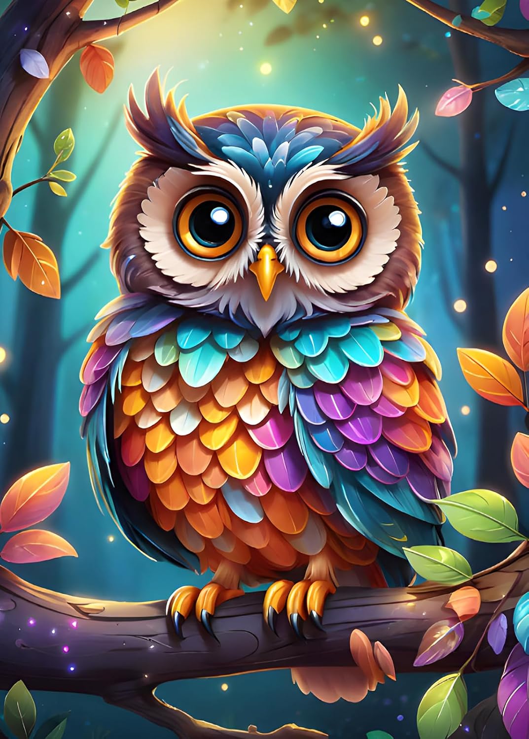 Puzzles for Adults 1000 Pieces, Cute Owl Jigsaw with Poster Letter on Back, Unique Pieces Fit Well No Dust (27.5"x19.6")