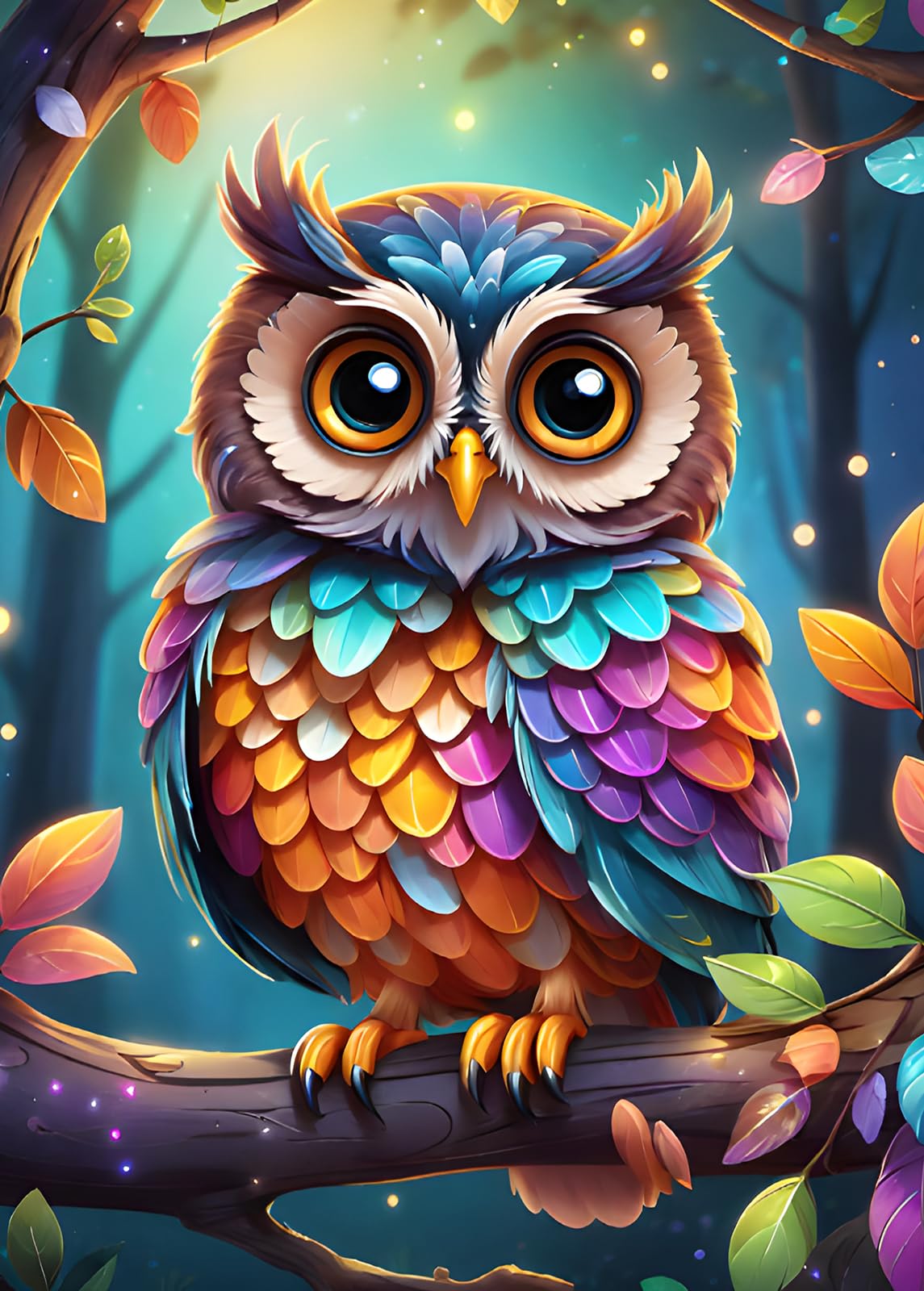 Bullglesup Puzzles for Adults 1000 Pieces, Cute Owl Jigsaw with Poster Letter on Back, Unique Pieces Fit Well No Dust (27.5"x19.6")