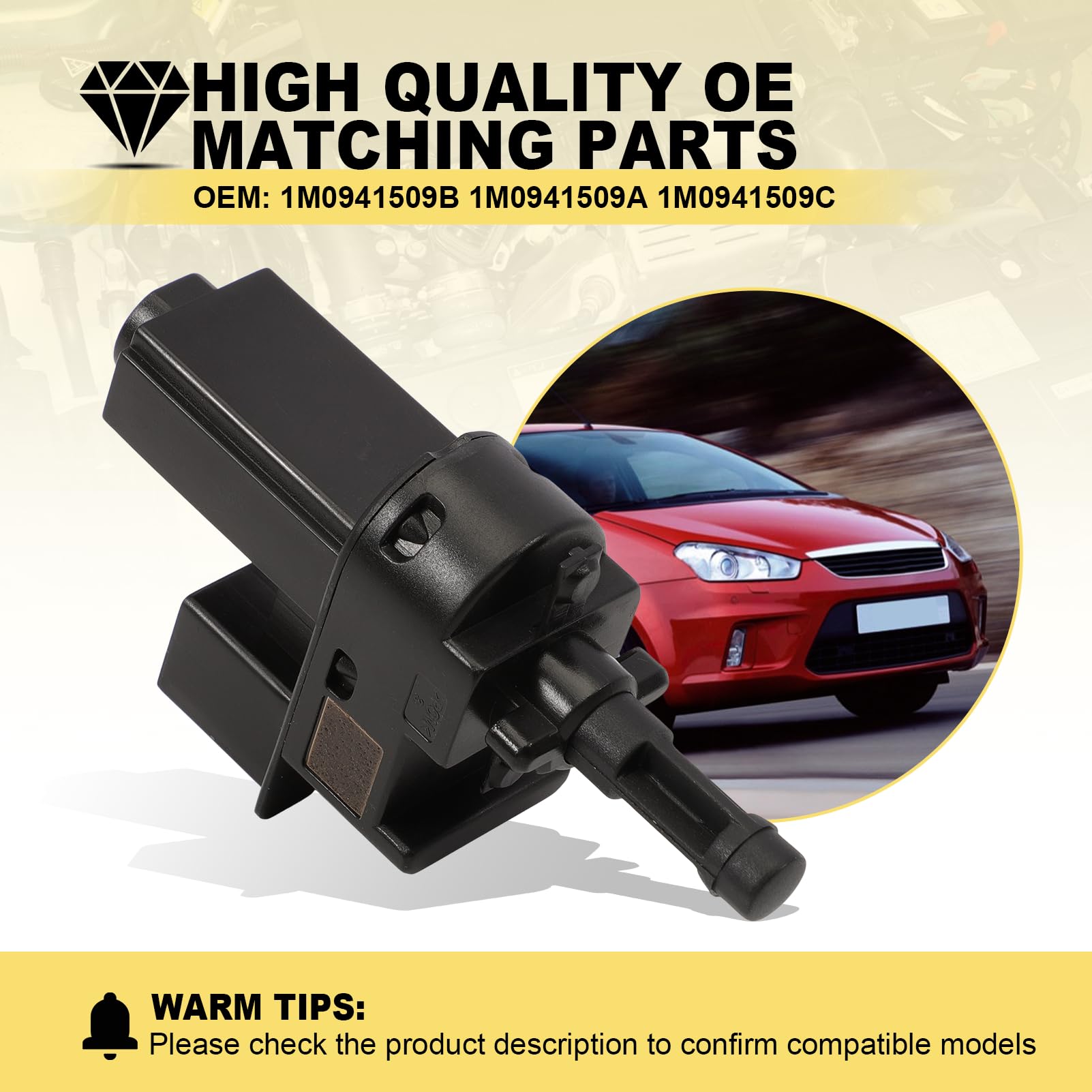 Contattore Pedale Frizione 1343269 Per B-Max, C-Max, S-Max, Fiesta, Ecosport, Focus, Galaxy, Kuga, Transit, Discovery Sport, C30, C70, S40, S80; Interruttore Comando 4M5T7C534AA