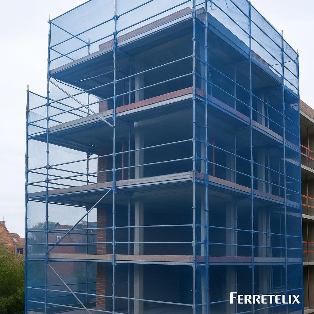 FERRETELIX® Manto Mosquitera de Recolección de Aceituna – Andamio Azul – Muy Resistente – 6 x 12 Metros – Fabricado en España