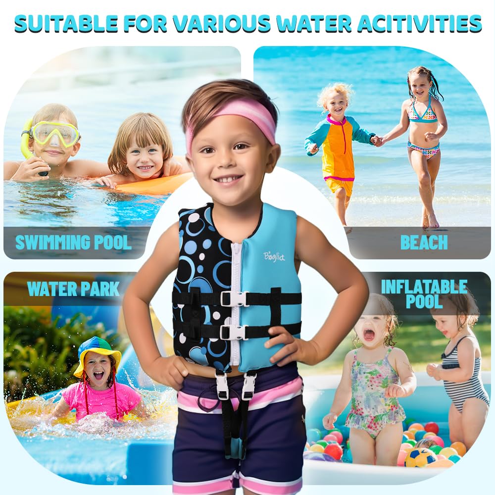 Gilet De Natation Pour Enfants – Néoprène, Mousse EPE, Sangles Réglables – 2-9 Ans (XS/S)