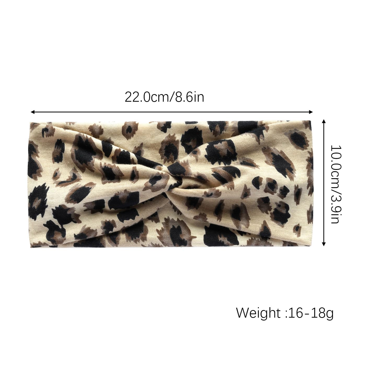 SSKHE 6PCS Headbands for Women Wide Ladies Headband Boho, Stretchy Headbands, Print Leopard Bandanas - Image 2